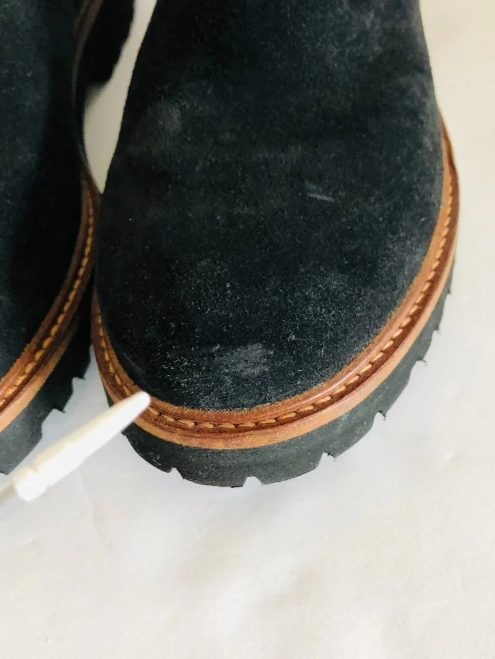 Samuel Hubbard Black Suede Chelsea Boots Leather Lining Pull on Portugal US 7